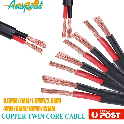 0.5-13mm Twin Core Cable Solar Panel Auto 4X4 Dual Battery Electric Wire Replace • $24.16