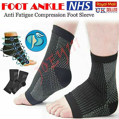 £3.10 • Buy 2 X Plantar Fasciitis Socks Compression Foot Arch Support Pain Ankle Relief Pair