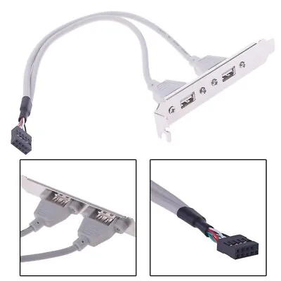 2 Port USB2.0 Rear Panel Expansion Bracket To Motherboard USB Header A. • $10