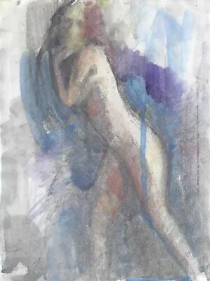ESCAPE Female Figure Study Mixed Media Drawing Watercolor Expressive Painting • $200