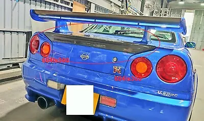 Carbon Fiber Mine's Style Trunk Spoiler Lip FOR Skyline R34 GTR GTT • $199