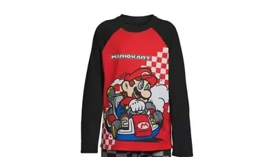 Nintendo Mario Kart Boys Long Sleeve Pajamas Top Red Size L/G(10-12) • $9.99