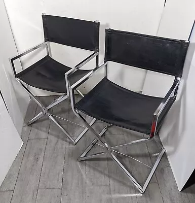 Vintage Pair Of Daystrom Virtue Chrome Director Sling Chairs Mid Century Modern • $495