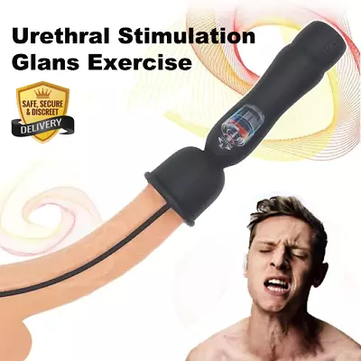 Penis Plug Vibrator Stimulator Masturbator Male Vibrating Rechargeable Sex Toys • $20.95