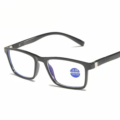 Black Square Frame Bifocal Lenses Mens Bussiness Reading Glasses Readers+1.0~4.0 • £5.99