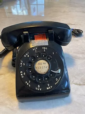 Vintage Western Electric Bell System Black Rotary Desk Phone Working • $34.99