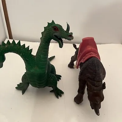 Vintage 1983 Imperial Dragon 2-Headed Monster Green Hong Kong Plus 1984 Rhino • $36