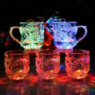 Dragon Design Light Up Cup Acrylic Drinking Glasses Creative Coffee Mug  Bar • £8.08