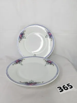 Victoria Czecho Slovakia Plates 6 1/4  Vintage Floral Set Of 2 White  • $8.50