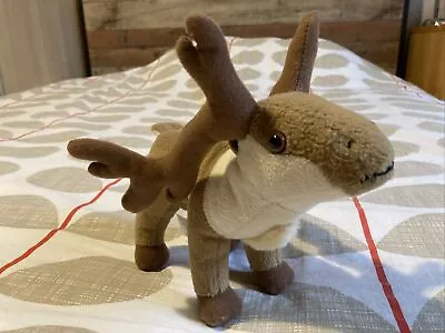 DEAGOSTINI MY ANIMAL KINGDOM Fawn Reindeer 8” 20cm Soft Plush Toy Beanie A4 • £4.90