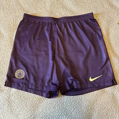 Manchester City Soccer Shorts 2018/19 Large Nike Purple • $25