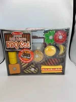 Melissa & Doug Wooden Grill & Serve BBQ Grill Set 20 Pieces Toy BRAND NEW • $23.80