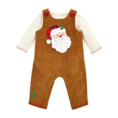 Mud Pie Kids Santa Brown Wide Wale Corduroy Boys Longall Top 2 Pc Set • $43.99