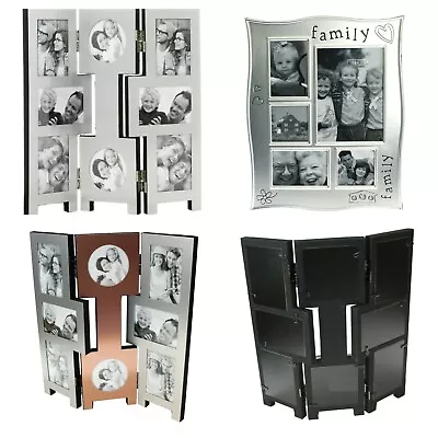 £19.99 • Buy 8 Picture Copper Silver Folding Photo Picture Frame Multi Collage Aperture Gifts