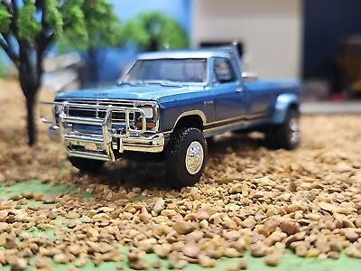 1/64 1985 Dodge RAM 1st Gen 4x4 TRUCK CUMMINS FLAT BED DUALLY Hitch Tow Ertl Dcp • $39.99