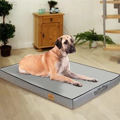 Jumbo Memory Foam Platform Dog Bed Orthopedic Pet Bed Mattress Kennel Crate Pad • $32.93