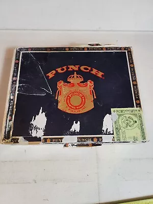 $3.13 • Buy Empty Punch Cigar Box Elites English Market Selection Vintage