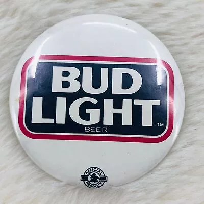 Vtg Bud Light Beer Advertising Button Style Souvenir Refrigerator Magnet • $7.99