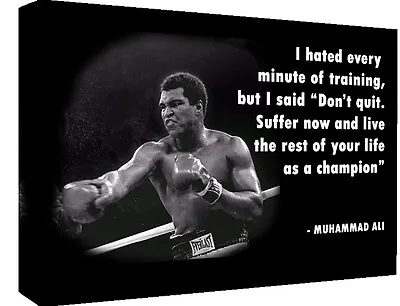 Muhammad Ali Quote Canvas Wall Art Picture - 100% Cotton - A1 A2 A0 Sizes • £26.99