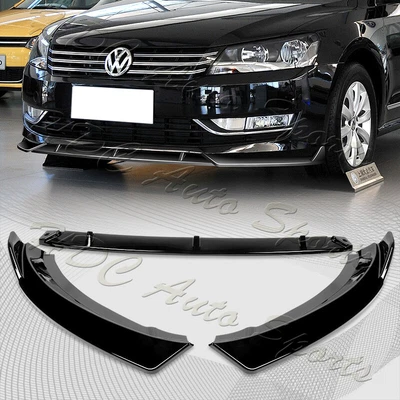$85.99 • Buy For 2012-2015 Volkswagen VW Passat Sedan Painted Black Front Bumper Spoiler Lip