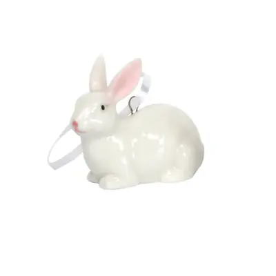 Gisela Graham White Ceramic Bunny Easter Decoration • £5.99