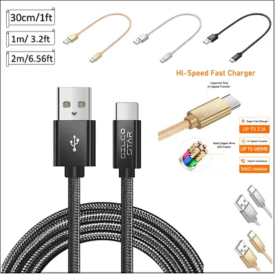 USB-C Braided 3A Sync Fast Charging Cable For IPad Air 2020 (Air 4th Generation) • £2.95