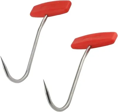 2PCS Meat Hooks For Butchering T-Shaped Boning Hooks With Handle Stainless Steel • $16.67