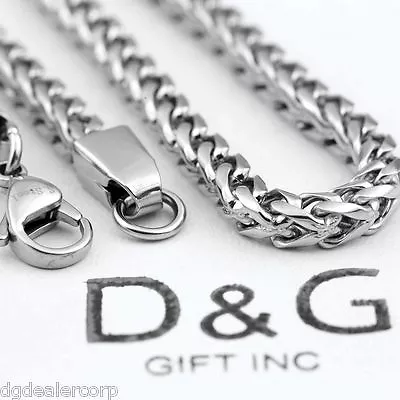NEW DG Gift Inc Mens Stainless Steel 30  Franco 6mm Hip Hop Chain Necklace + Box • $26.99