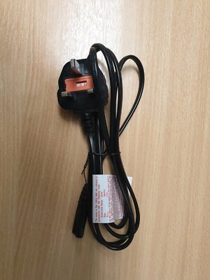 £4.35 • Buy Figure Of 8 Power Cable, C7 UK Mains,  3 Pin Power Lead  TV/PlayStation/audio