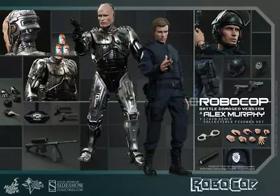 Hot Toys 1/6 MMS266 RoboCop Battle Damaged Version W/ Alex Murphy Set NEW IN BOX • $789