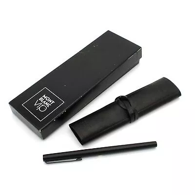 Montblanc Noblesse VIP Matte Black 14k Nib Fountain Pen Box & Pouch #828-8 • $26