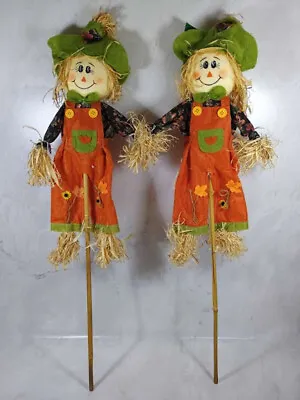 Pair Of 30  Novelty Scarecrows - Wooden Stick - Garden - Bird Deterrant • £5.49