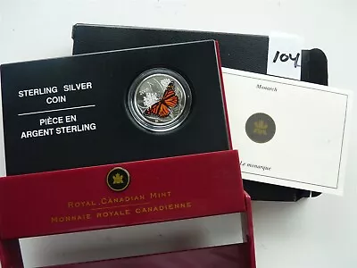 Canada Royal Mint Coin 2005 50 Cent Silver  Monarch Butterflies  No104 • $40.24