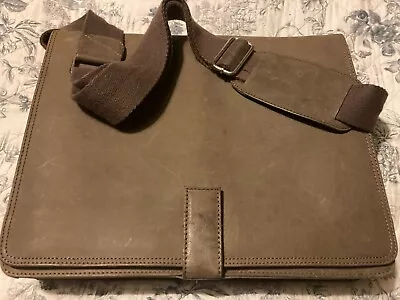 Ashwood Leather Briefcase/ Laptop Case Bag Man Bag Brown  • £39.99