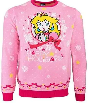$39.42 • Buy Christmas Jumper Nintendo Princess Peach UK XL / US L New Numskull