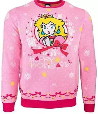 $32.18 • Buy Christmas Jumper Nintendo Princess Peach UK XL / US L New Numskull