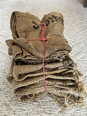 Lot (5) Vintage Burlap Feed & Coffee Bean Bags • $14.99