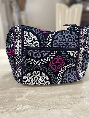 Vera Bradley Small ZipperedTote In Canterberry Magenta Beautiful & Vibrant Print • $24