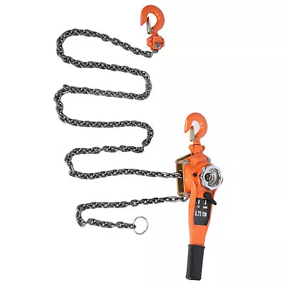 0.75t Orange Color Chain Block Hoist Ratchet Hoist Ratchet Lever Pulley L UK MAI • £89.69