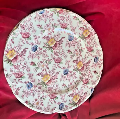 Vintage Johnson Brothers Rose Chintz 10” Dinner Plate Set Of 6 • $24.50