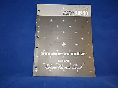 Marantz Model SD240 Service Manual • $11.98