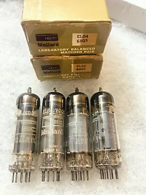 Mullard EL84 N709 6BQ5 O Getter NOS NIB Matched Quad • $499