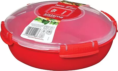 Sistema Microwave Round Food Container/Cookware Bowl | 1.3 L Food Steamer | • £11.99