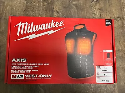 Milwaukee 334B-20XL M12 Heated Women's Axis Vest(Vest Only) Black Size XL-NEW • $89.95