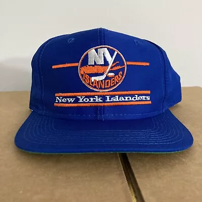 Vintage New York Islanders Snapback Hat The Game Glued Tag Youngan Split Bar NHL • $120