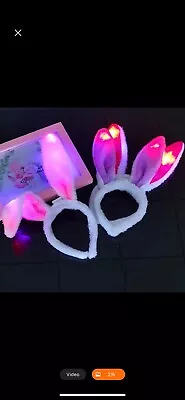 Easter Rabbit Costume Accessories Light Up Rabbit Ears Headband Led Ear • $8