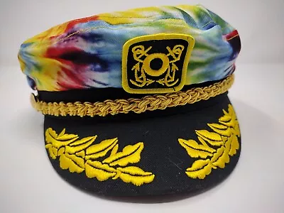 Captain Hat Sailor Yacht Boat Tye Dye Psychedelic  OS • $99.99