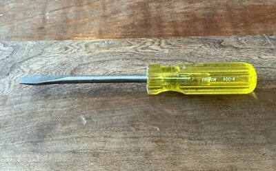 Vintage Irwin Tools 400-4 Slotted Flat Head Screwdriver Made In USA • $9.74