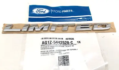 2010-2019 Ford Taurus Limited Trunk Deck Lid Nameplate Emblem Chrome New OEM • $22.94