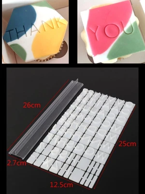 £14.99 • Buy 49Pcs Fonts/Writing/ Letter Stamps Alphabet/  Fondant Mould Embosser Sugarcraft 